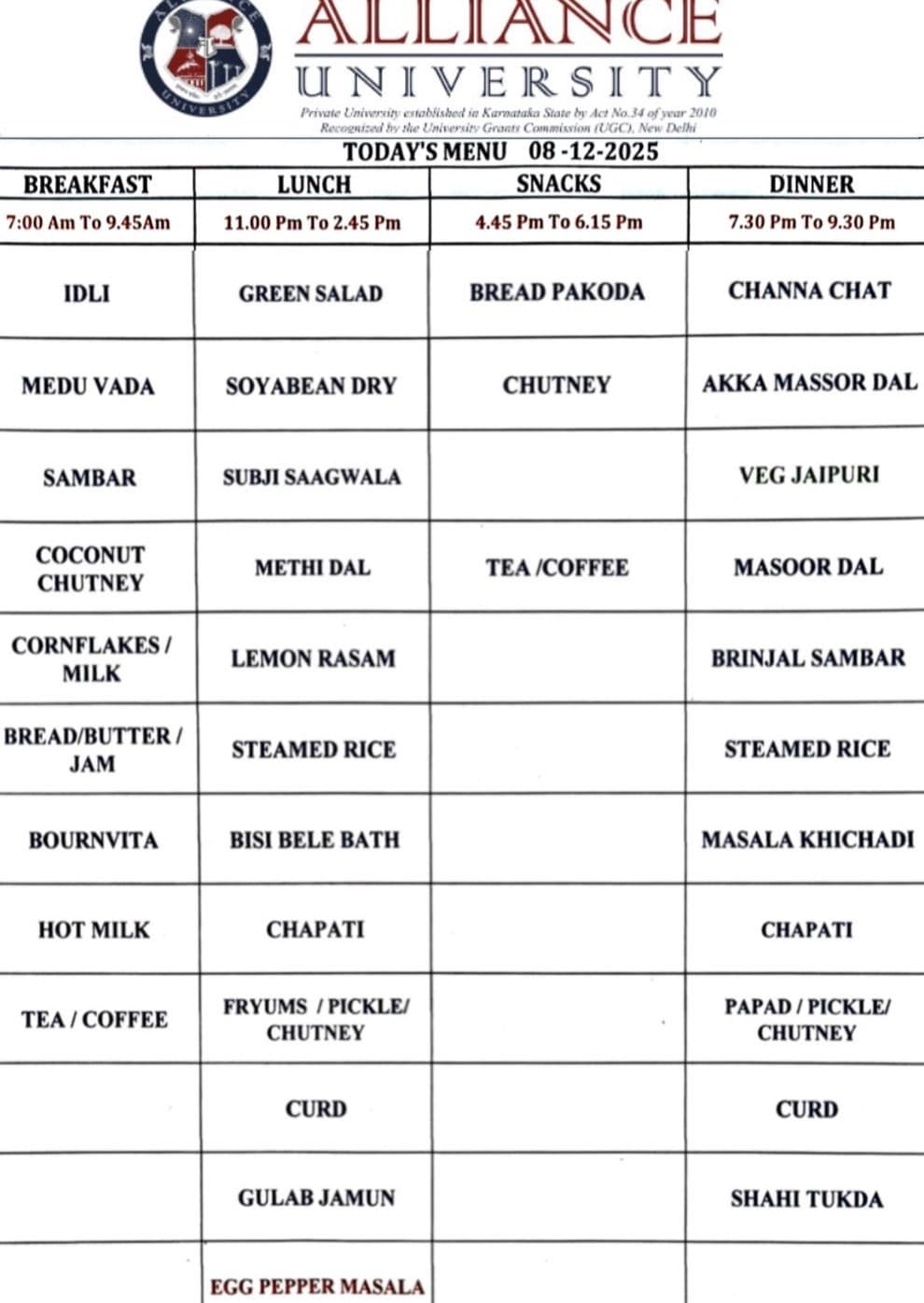 Alliance University Bangalore hostel photo 5